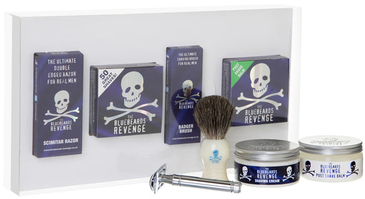 The Bluebeards Revenge Shaving Cream, Brush and Double Edge Razor Gift Set